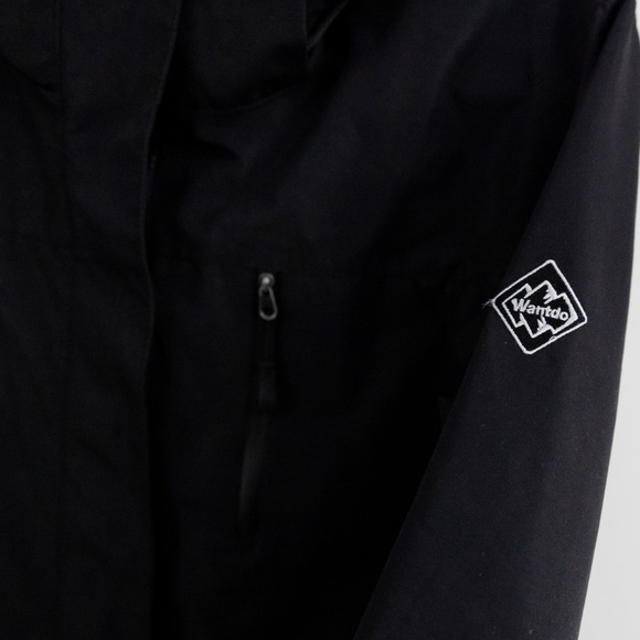 Wantdo black jacket removable hood size S small women's ski layer windbreaker - Picture 3 of 7